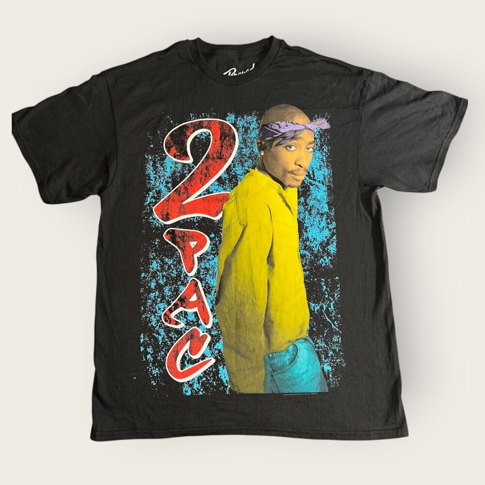 Tupac “2Pac” Black Bravado T Shirt Size Large